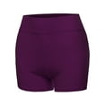 thumbnail image 1 of A2Y Women's Basic Solid Premium Cotton High Rise Bike Shorts Dark Plum 3XL, 1 of 6