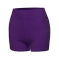 thumbnail image 1 of A2Y Women's Basic Solid Premium Cotton High Rise Bike Shorts Dark Purple 4XL, 1 of 5