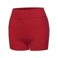 thumbnail image 1 of A2Y Women's Basic Solid Premium Cotton High Rise Bike Shorts Dark Red XL, 1 of 5