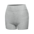 thumbnail image 1 of A2Y Women's Basic Solid Premium Cotton High Rise Bike Shorts Heather Grey 1XL, 1 of 6