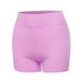 thumbnail image 1 of A2Y Women's Basic Solid Premium Cotton High Rise Bike Shorts Mauve 3XL, 1 of 5
