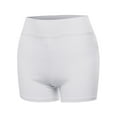 thumbnail image 1 of A2Y Women's Basic Solid Premium Cotton High Rise Bike Shorts White XL, 1 of 5