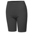 thumbnail image 1 of A2Y Women's Basic Solid Premium Cotton Mid Thigh High Rise Biker Bermuda Shorts Ash Grey M, 1 of 5