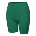 thumbnail image 1 of A2Y Women's Basic Solid Premium Cotton Mid Thigh High Rise Biker Bermuda Shorts Jade 5XL, 1 of 5