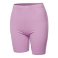 thumbnail image 1 of A2Y Women's Basic Solid Premium Cotton Mid Thigh High Rise Biker Bermuda Shorts Mauve 5XL, 1 of 5