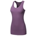 thumbnail image 1 of A2Y Women's Basic Solid Soft Cotton Scoop Neck Racer-Back Tank Top, 1 of 6
