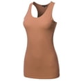 thumbnail image 1 of A2Y Women's Basic Solid Soft Cotton Scoop Neck Racer-Back Tank Top, 1 of 6