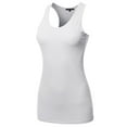 thumbnail image 1 of A2Y Women's Basic Solid Soft Cotton Scoop Neck Racer-Back Tank Top, 1 of 6