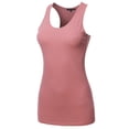 thumbnail image 1 of A2Y Women's Basic Solid Soft Cotton Scoop Neck Racer-Back Tank Top, 1 of 6