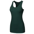 thumbnail image 1 of A2Y Women's Basic Solid Soft Cotton Scoop Neck Racer-Back Tank Top, 1 of 6