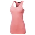 thumbnail image 1 of A2Y Women's Basic Solid Soft Cotton Scoop Neck Racer-Back Tank Top, 1 of 6