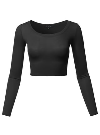Black Cropped Tops