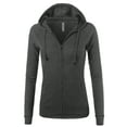 thumbnail image 1 of A2Y Women's Casual Fitted Lightweight Pocket Zip Up Hoodie Charcoal L, 1 of 3