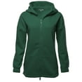 thumbnail image 1 of A2Y Women's Casual Kangaroo Pocket Zip Up Snap Button Sweatshirt Hoodie Jacket (S-3XL) Huntergreen S, 1 of 5