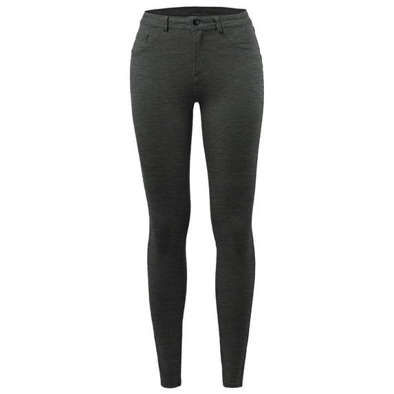 A2Y Women's Comfort Mordern Stretch Skinny Ponte Pants H Charcoal 2XL