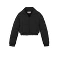 thumbnail image 1 of A2Y Women's Cropped Zipper Puffer Jacket Black M, 1 of 4