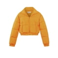 thumbnail image 1 of A2Y Women's Cropped Zipper Puffer Jacket Mustard S, 1 of 4