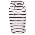 thumbnail image 1 of A2Y Women's Elastic Waist Self Tie Tulip Hem Side Pocket Skirt Ivory Black XL, 1 of 5