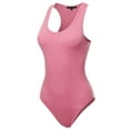 thumbnail image 1 of A2Y Women's Fashion Basic Premium Cotton Racerback Tank Body Suit Candy Pink XL, 1 of 5