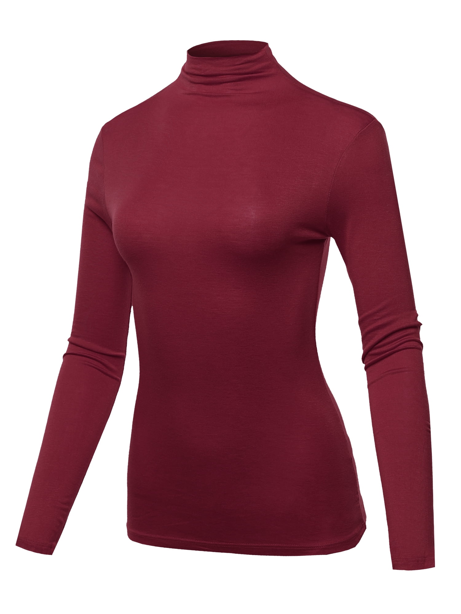 Burgundy roll hotsell neck top