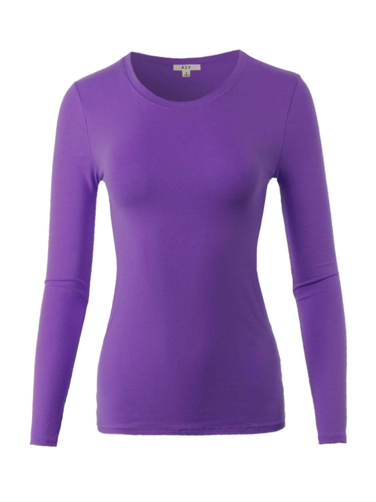 women's purple long sleeve t shirt