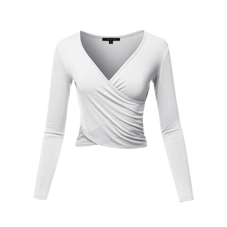 Long sleeve deep v shirt hotsell