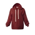 thumbnail image 1 of A2Y Women's Relax Fit Kangaroo Phone Pockets Hoodie Sweatshirts Fired Brick L, 1 of 5