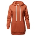 thumbnail image 1 of A2Y Women's Relax Fit Long Sleeve Kangaroo Pockets Hoodie Sweatshirts Ash Copper S, 1 of 6