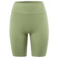 thumbnail image 1 of A2Y Women's Running Exercise High Waisted Bike Cotton shorts Light Sage 1XL, 1 of 3