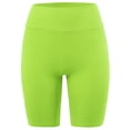thumbnail image 1 of A2Y Women's Running Exercise High Waisted Bike Cotton shorts New Neon Lime 2XL, 1 of 5
