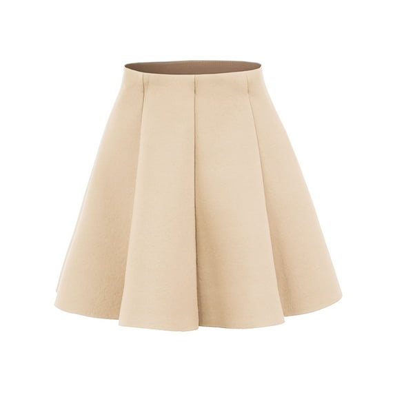 A2Y Women's School Uniform Cheerleader Mini Fashion Skirts Khaki S