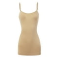 thumbnail image 1 of A2Y Women's Seamless Adjustable Basic Strap Camisole Taupe LXL, 1 of 5