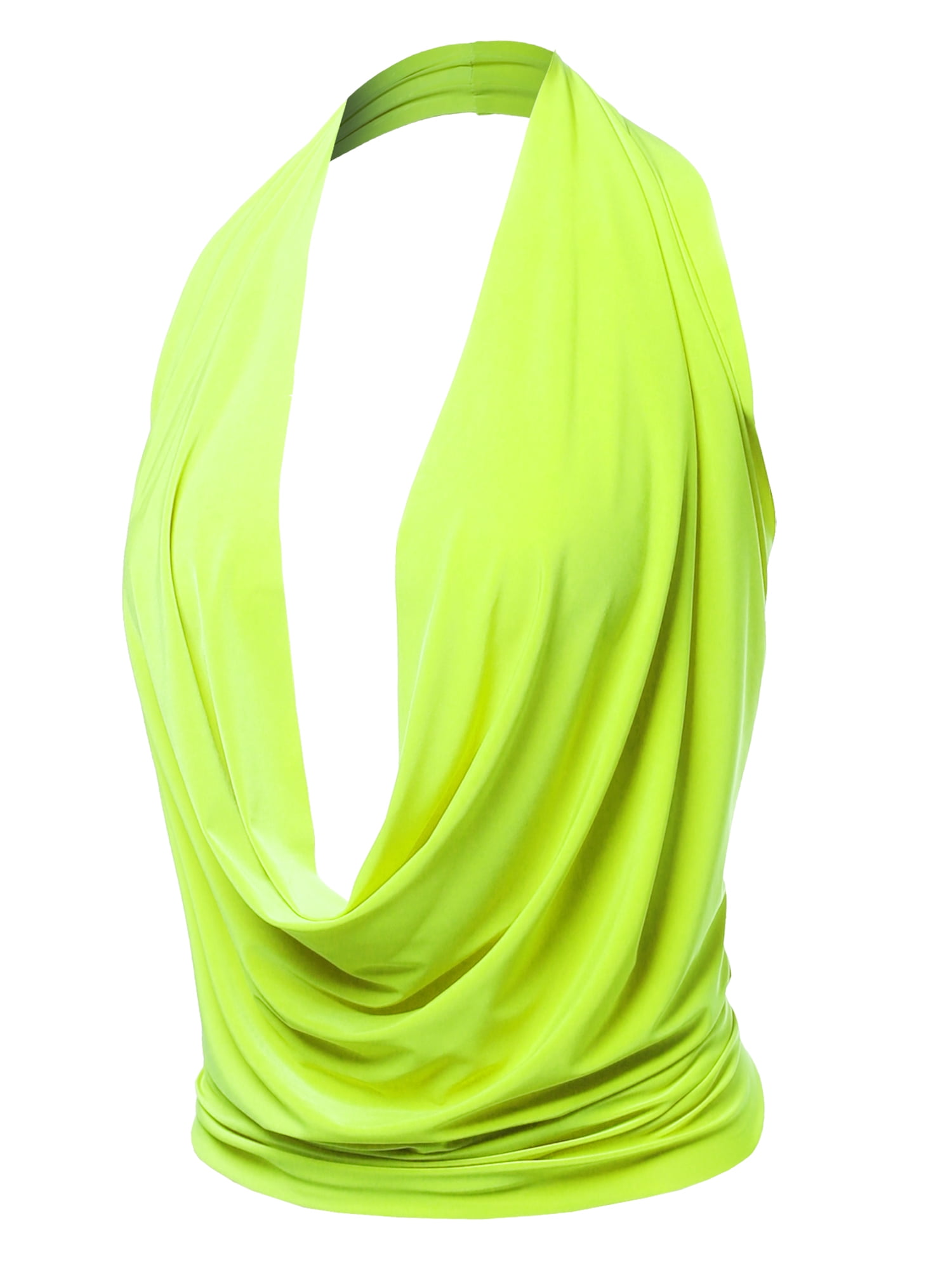 deep plunge cowl neck tops