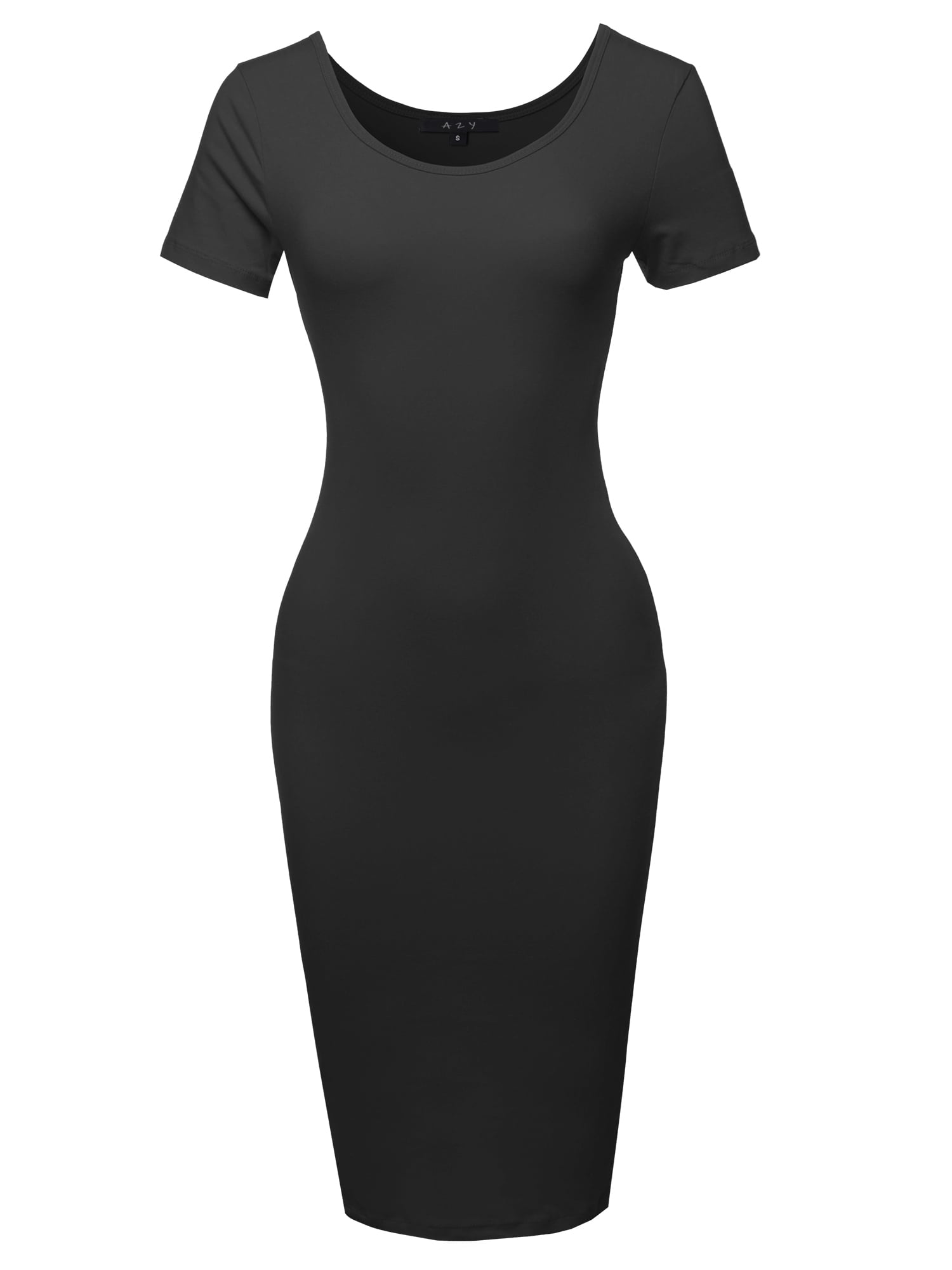 black cotton fitted dress ethically-made dresses main image 1