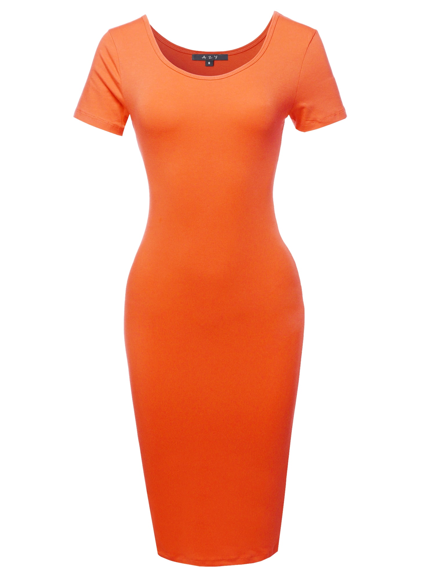 coral bodycon midi dress Forever Your Girl Modal Midi Dress in Coral