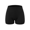 thumbnail image 1 of A2Y Women's Solid Seamless Fitted Lightweight Yoga Shorts Black SM, 1 of 3