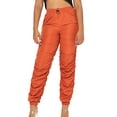 thumbnail image 1 of A2Y Women's Solid Sporty Style Ruched Adjustable Drawstring Jogger Pants Rust M, 1 of 3