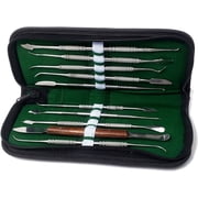A2Z - 10 Pcs Pottery Tool Set, Ceramic Clay Tools, Wax Carving Sculpting Modeling Tools, Wooden Air Dry Clay Tool for Kids and Adults, Embossing Craft Drawing, Dotting, Molding, Shaping Set w/ Case