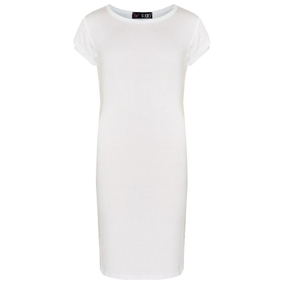 A2Z 4 Kids Bodycon Plain Midi Dress Party Costume Casual Dress Children Girls