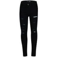 thumbnail image 1 of A2Z 4 Kids Girls Jeans Jet Black Denim Ripped Skinny Stretchy Pants, 1 of 4
