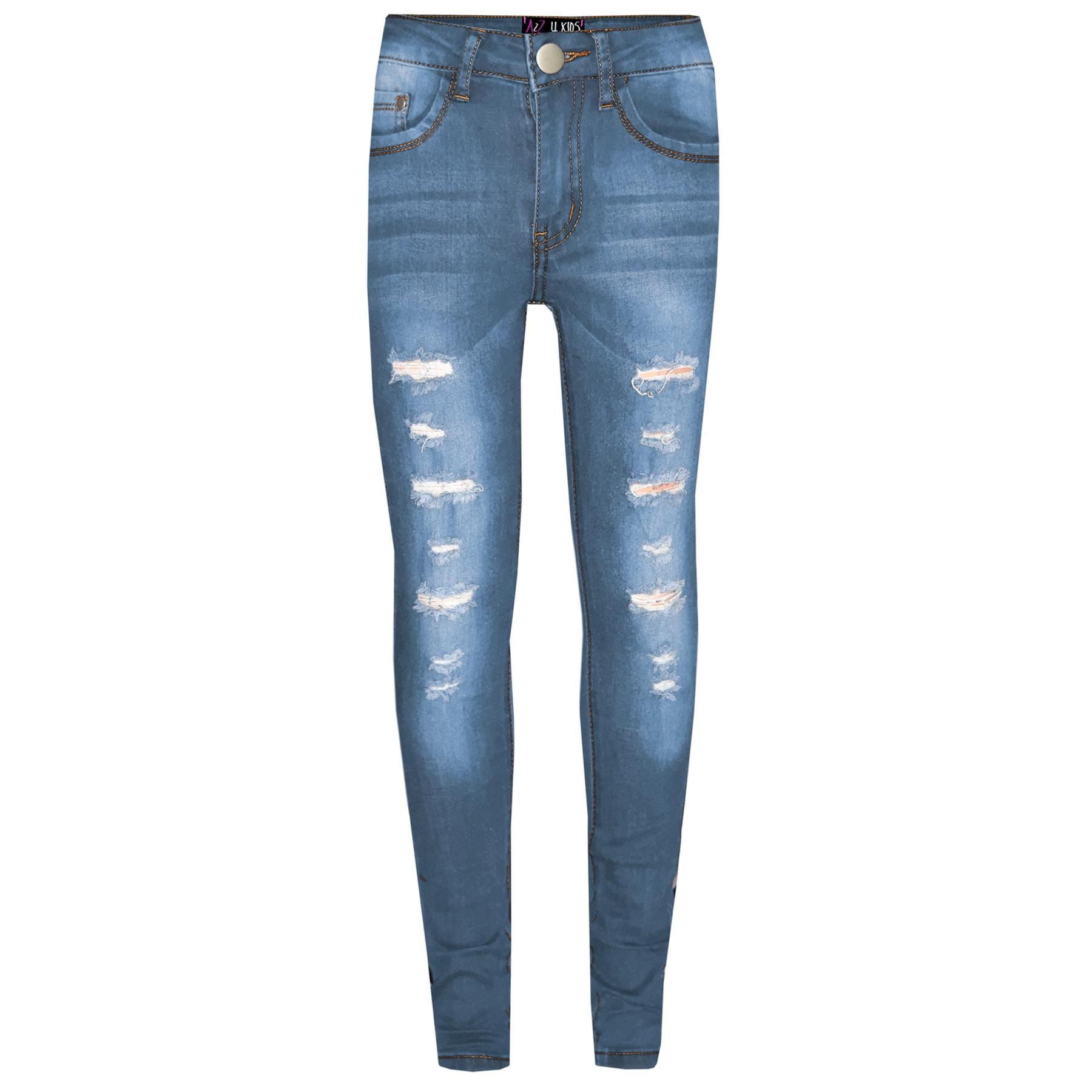  A2Z 4 Kids Ripped Dark Blue Denim Jeans Comfort