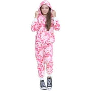 A2Z 4 Kids Girls Onesie One Piece Super Soft Pyjamas - E.Soft 956 Tie Dye Pink._2-3