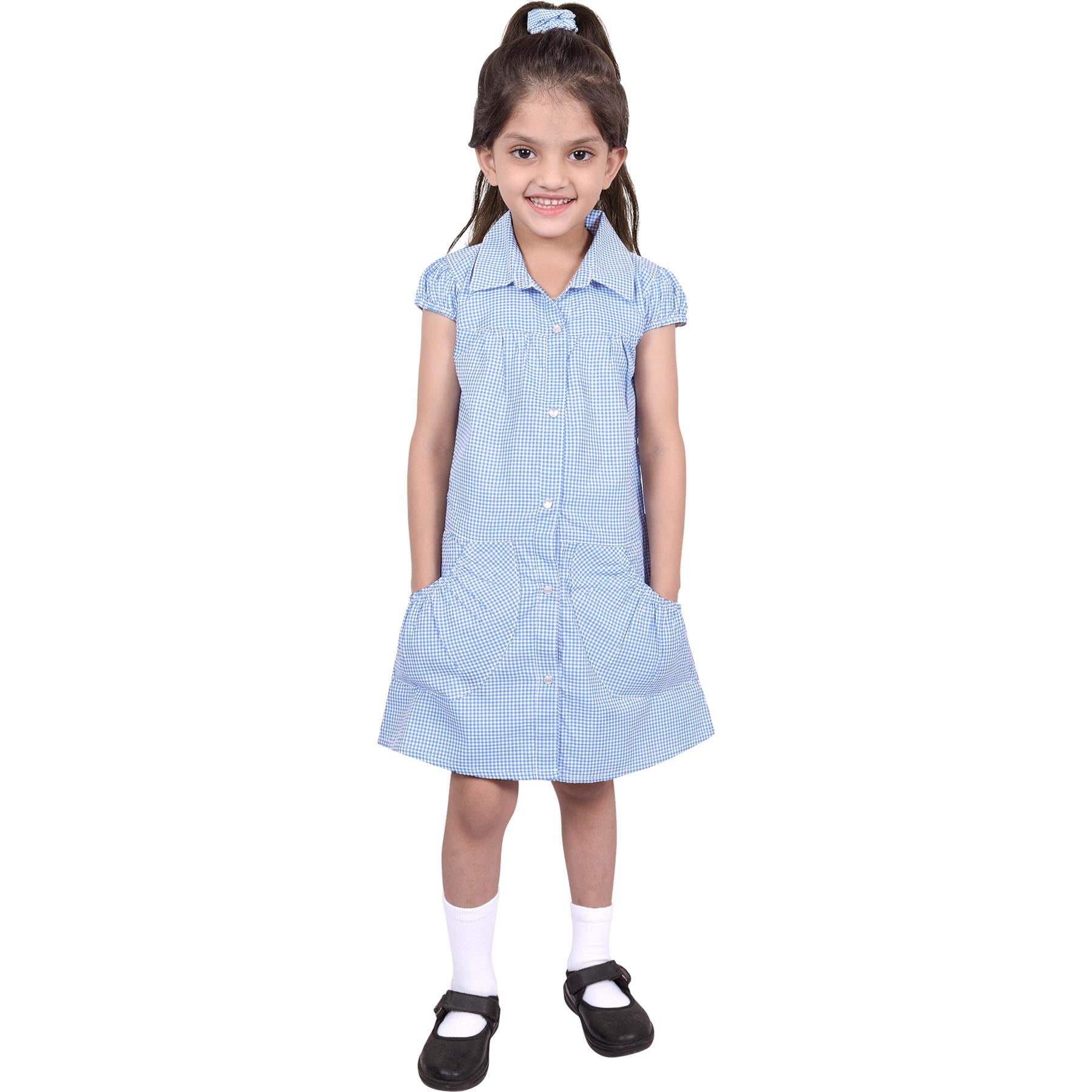 A2Z 4 Kids Girls Uniform School Dress Soft Comfortable Gingham - Uniform  Dress 648 Light Blue 12-13 - Walmart.com