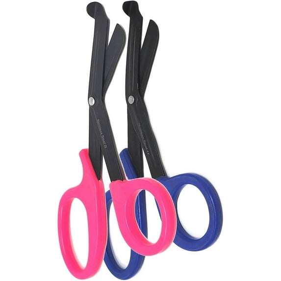 A2Z Cutting Tools Set : 7.25" Inches Length, Pack of 2 Fluoride Coated Serrated Blades (Pink and Blue)