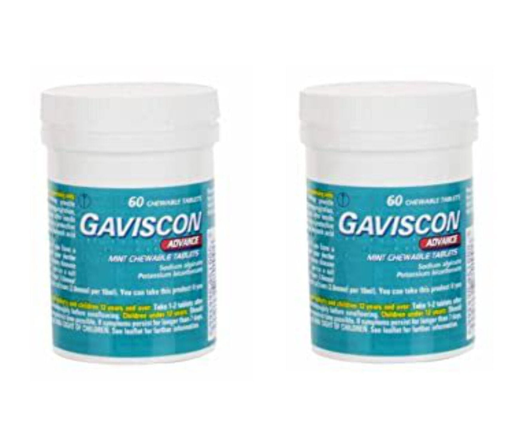 A2Z STORE Gaviscon Advance Chewable Peppermint 60 Tablets Pack Of 2