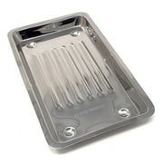 A2Z- Stainless Steel Organizer Tray with Seamless Edges, Perfect for Labs, Dental Clinics, Tattoo Parlors & More, 8"L x 4.5"W