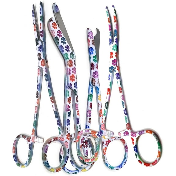 A2Z-Vet Tech Gift Set - 4 Pcs - White multi Paws Print