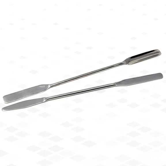 A2ZSCILAB - 2 Pack 7" Stainless Steel Makeup Spatula Set, Cosmetic Mixing & Jar Scraper Beauty Tool
