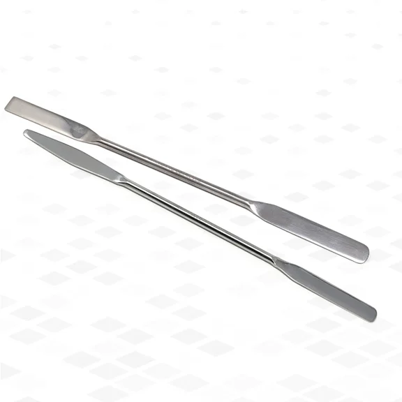 A2ZSCILAB - 2 Pack 7" Stainless Steel Makeup Spatula Set, Cosmetic Mixing & Jar Scraper Beauty Tool
