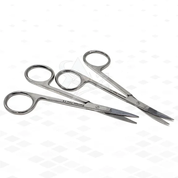 A2ZSCILAB 2-Piece Precision Craft Scissors Set, Stainless Steel Straight & Curved Micro Tip Scissors for Arts, Crafts, Scrapbooking & DIY Projects